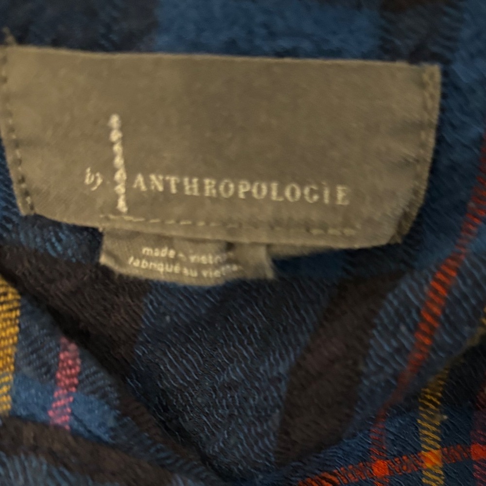 Anthropologie Isadora Plaid‎ Button-Back Tunic Size S - Picture 4 of 12
